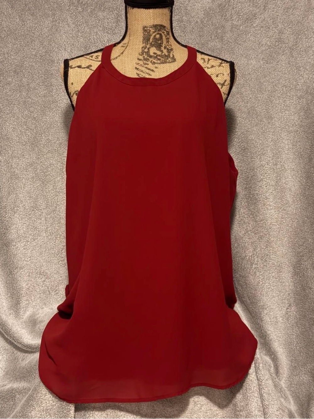 Vintage Cleo Harper Red Halter Camisole Tank
